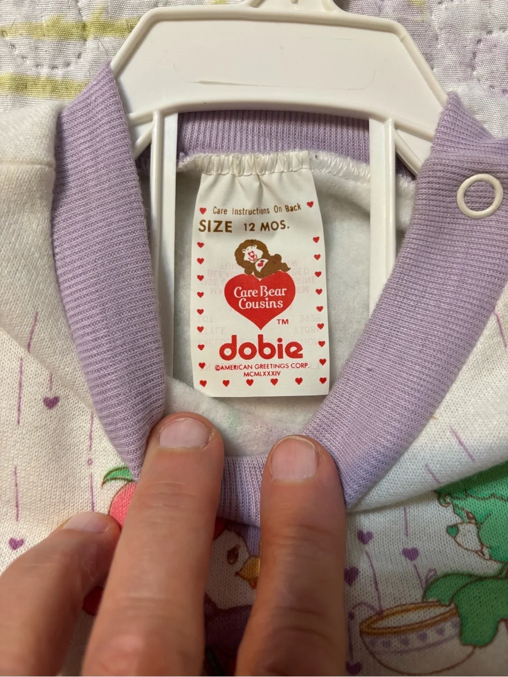 Vintage Care Bear Cousins Lilac Two-Piece Outfit by “dobie”